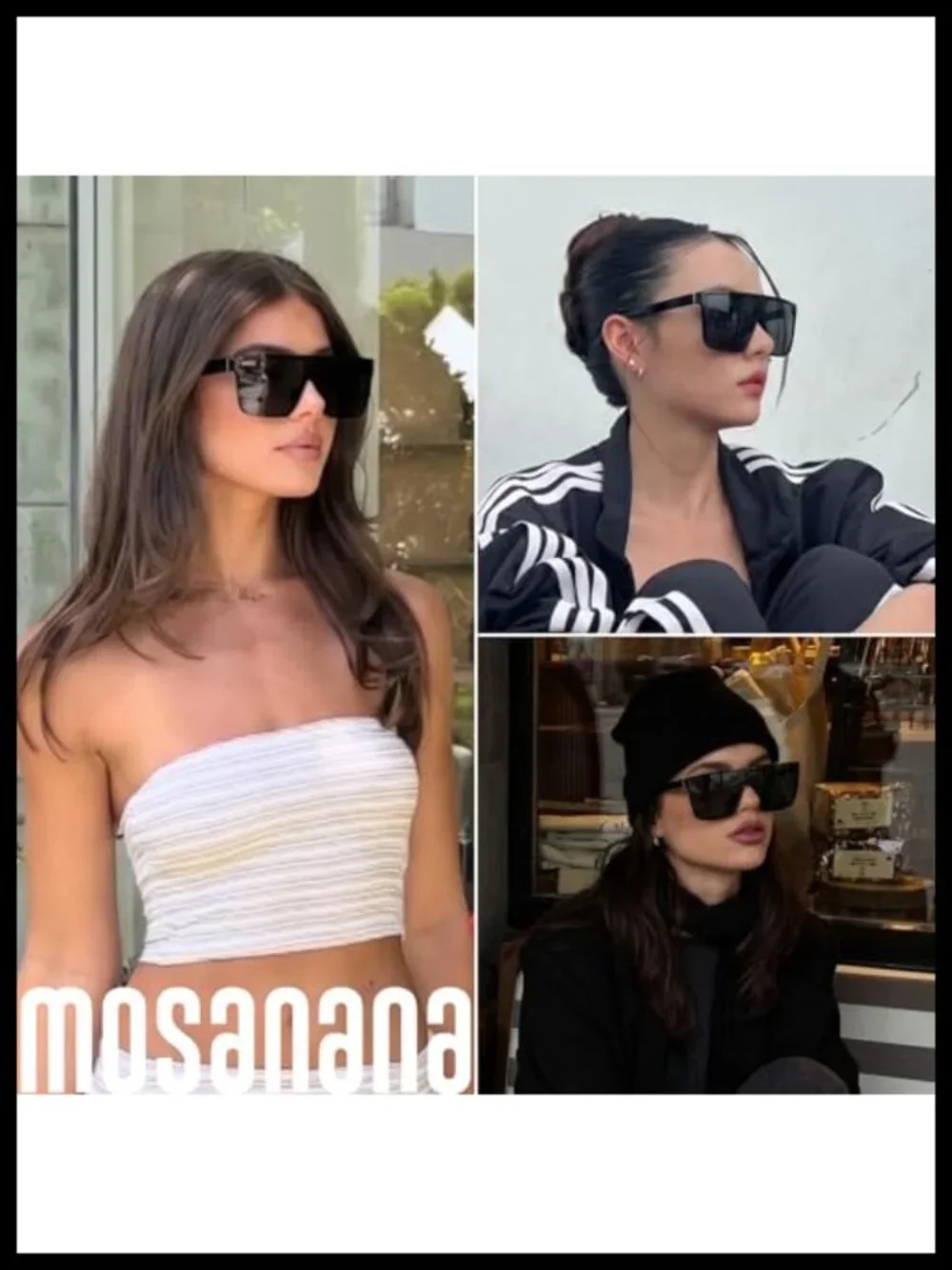 Oversized Square Polarized Sunglasses UV400 Protection Women